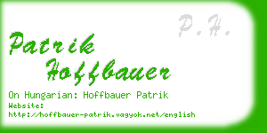 patrik hoffbauer business card